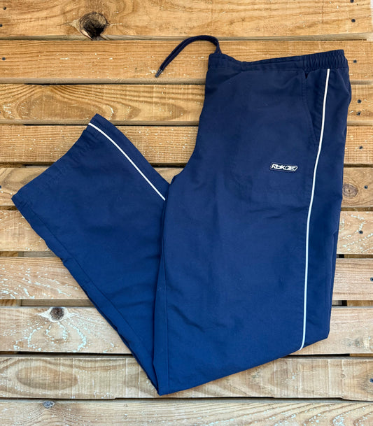 Vintage Y2K Reebok sports track pants. Size 14. Navy Blue.
