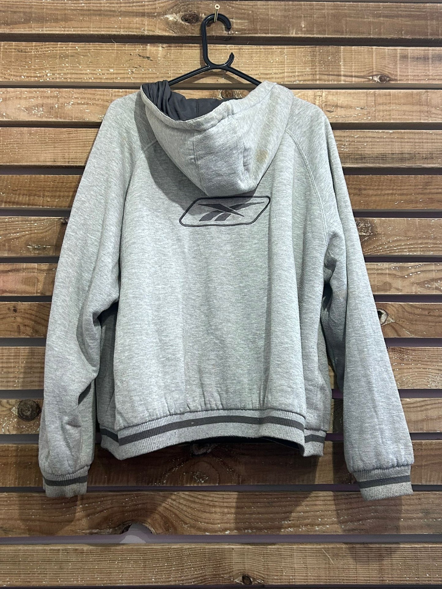 Vintage 90s Reebok Spell-out reversible coat/ jacket. Size Large