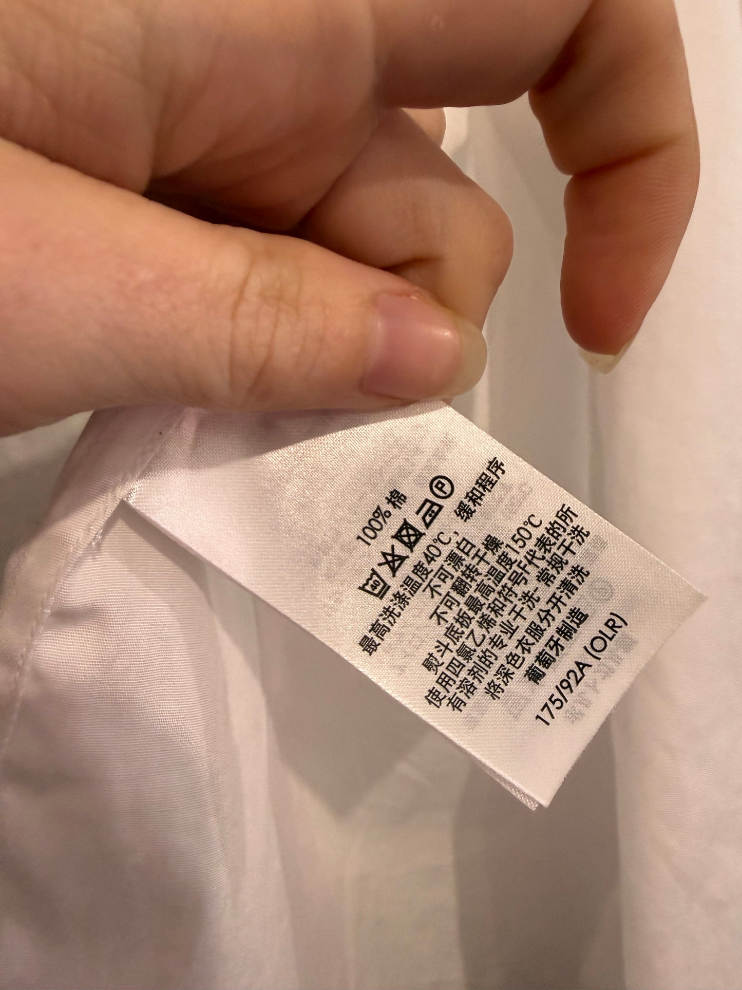 Dunhill Cotton shirt, white. Free sizing.