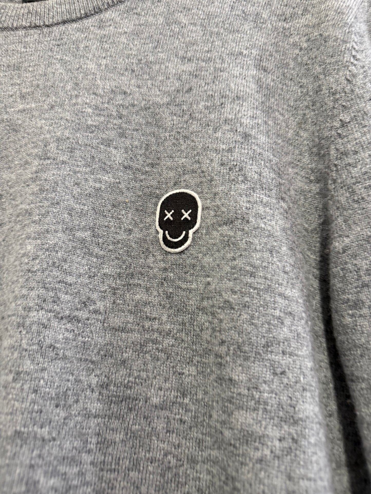 The Kooples skull motif wool & cashmere jumper/ sweater. Grey. Size Small.