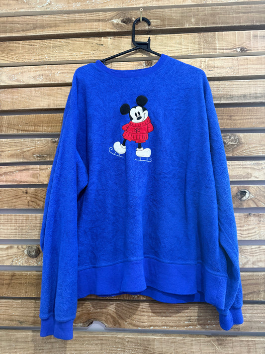 Vintage RARE 90s Disney Mickey Mouse Christmas embroidered sweater. USA. Size XL.