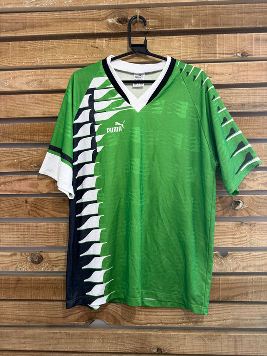 Vintage 90s Puma Football top/ t-shirt. Size XXL. World Cup