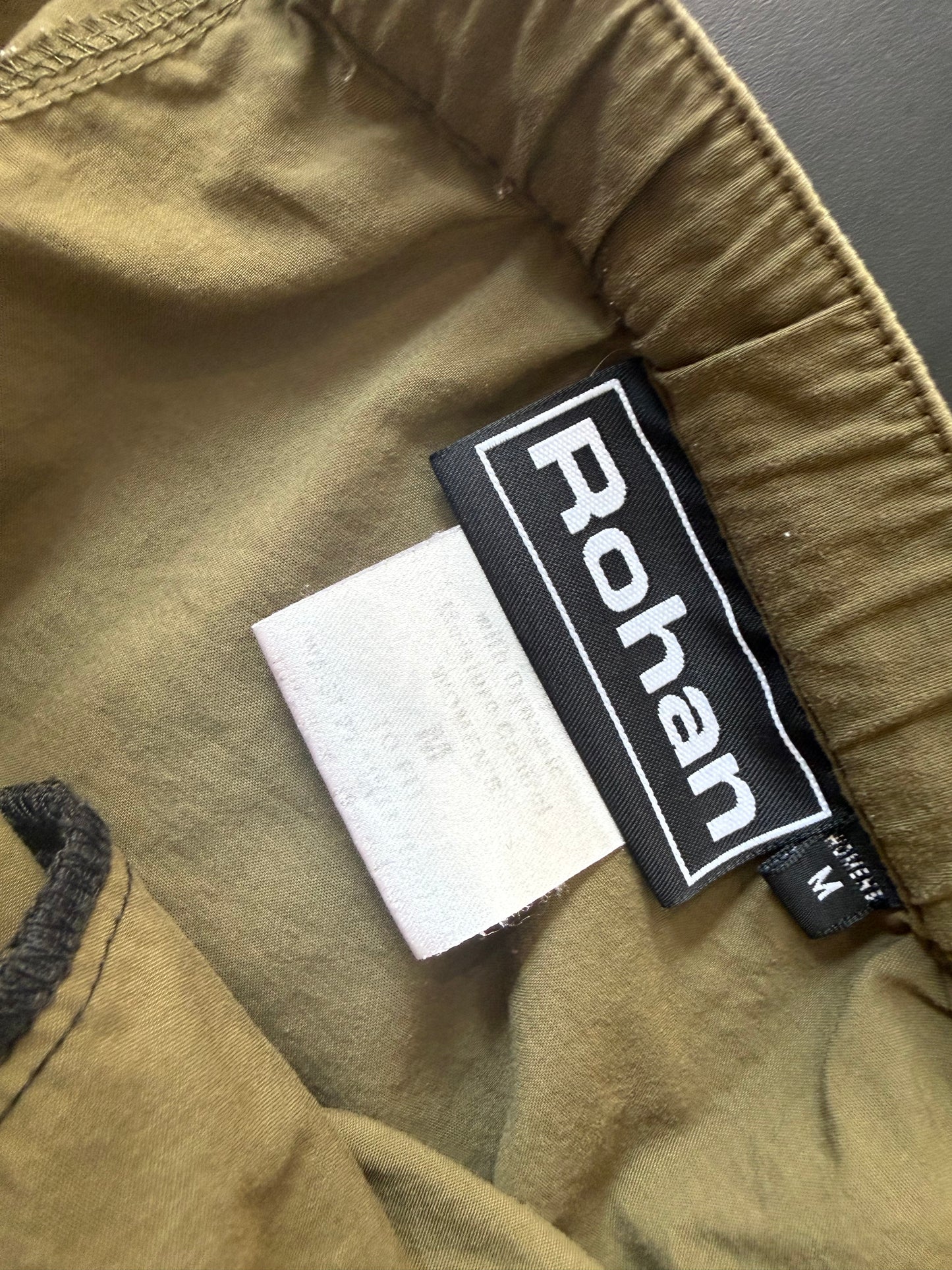 Rohan waterproof adjustable walking trousers. Hiking. Khaki. Medium. 34” waist.