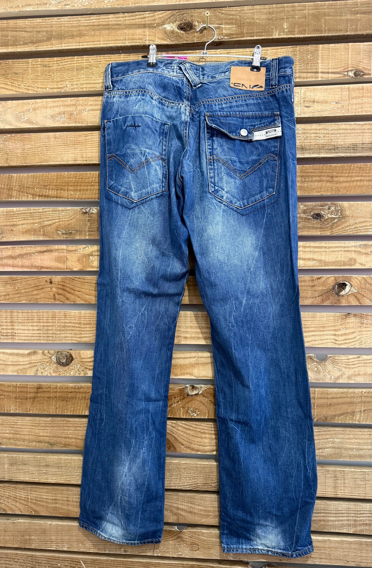 Vintage Y2K Energie stonewash jeans. Waist: 34” Leg: 34”