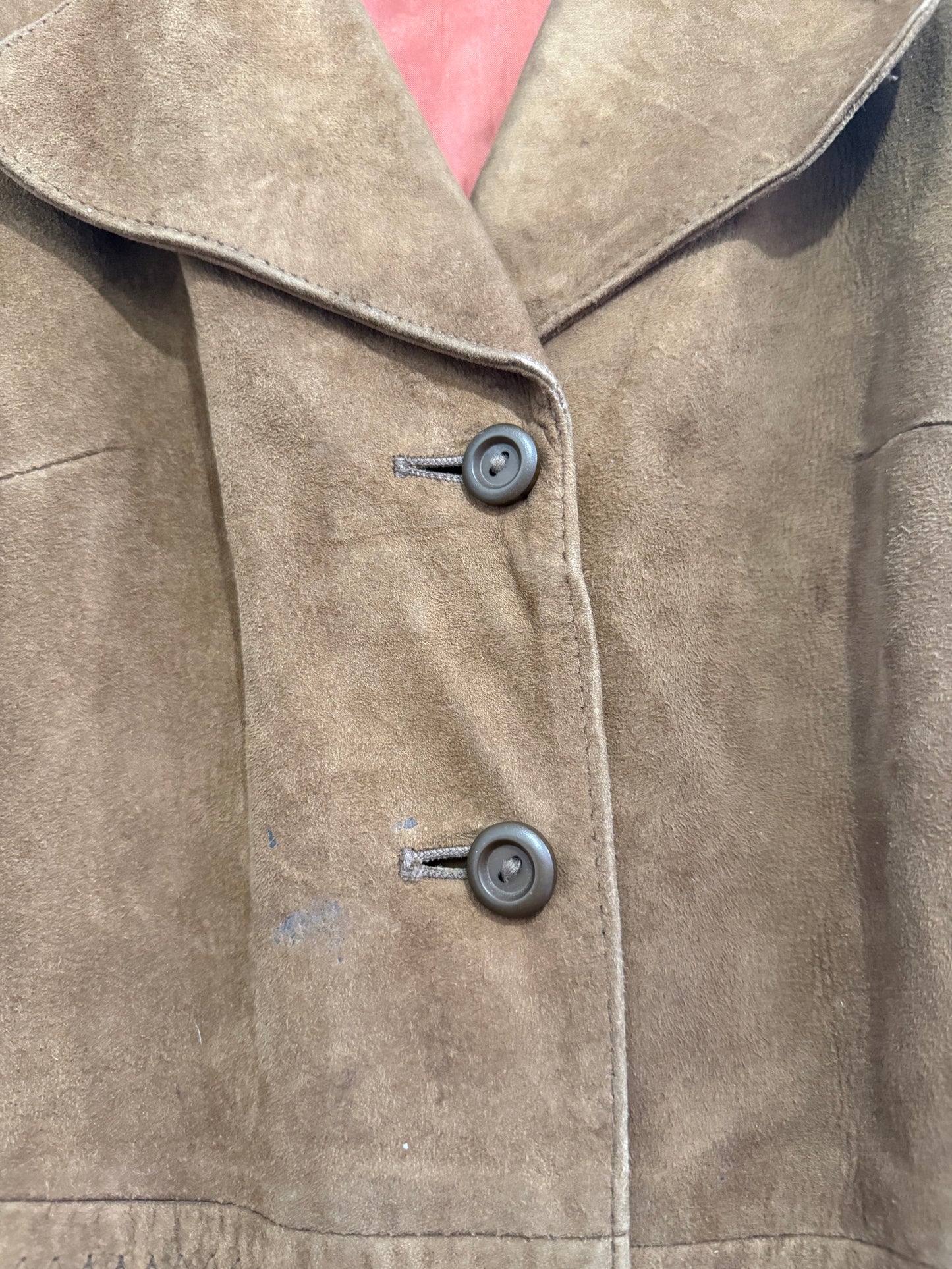 Vintage 70s suede leather brown jacket. Coachella/ Hippy/ Yellowstone/ festival/ boho. Size Small.