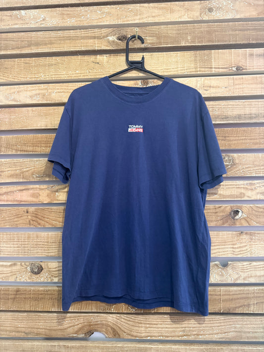 Vintage Y2K Tommy Hilfiger embroidered logo T-shirt. Size Large.