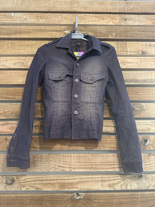 Vintage Y2K Rare Lee blue cord/ corduroy denim Jacket. Size 6. Grunge.