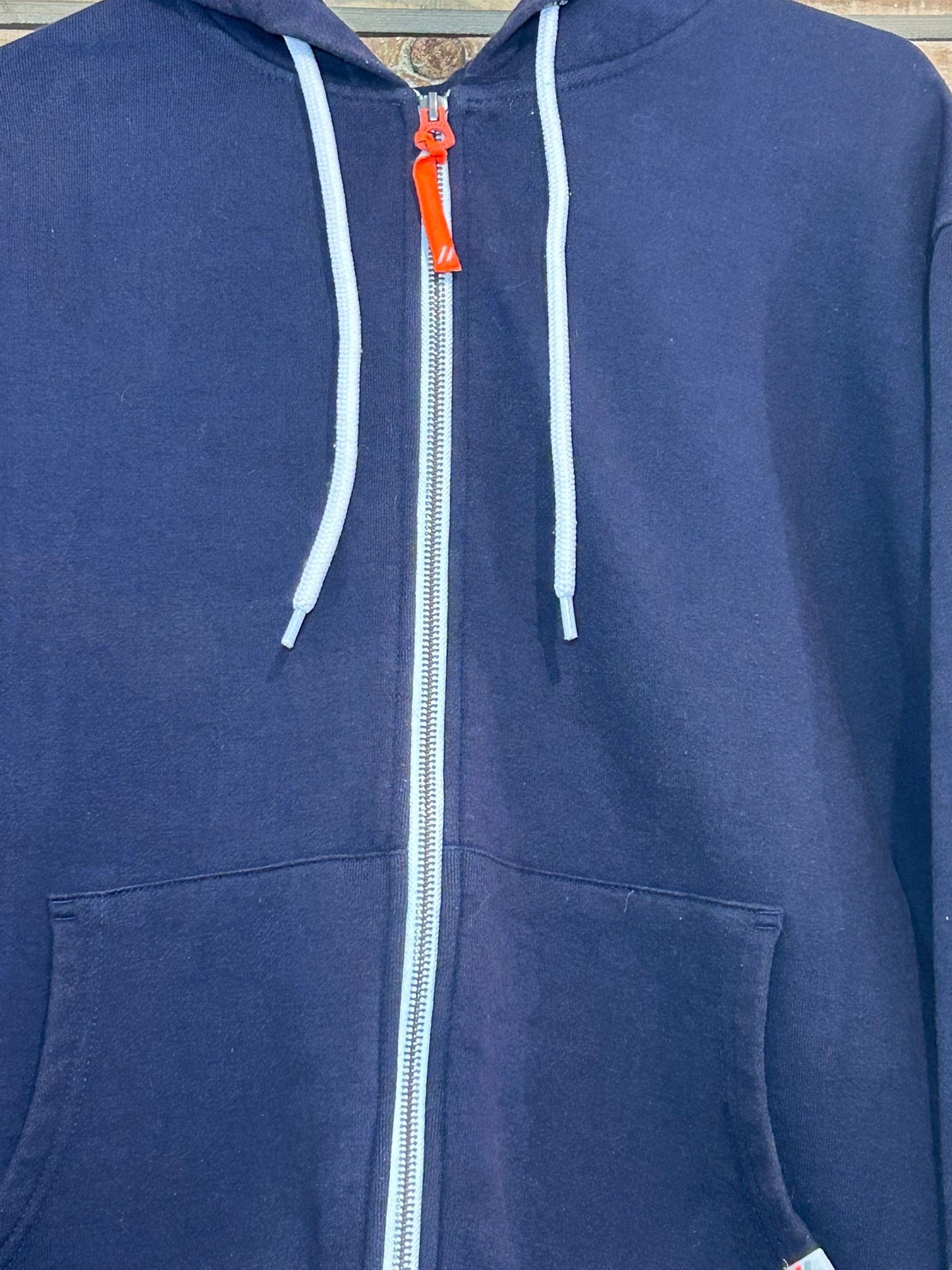 Vintage Y2K Superdry hoodie/ hooded sweater. Blue Size Large.