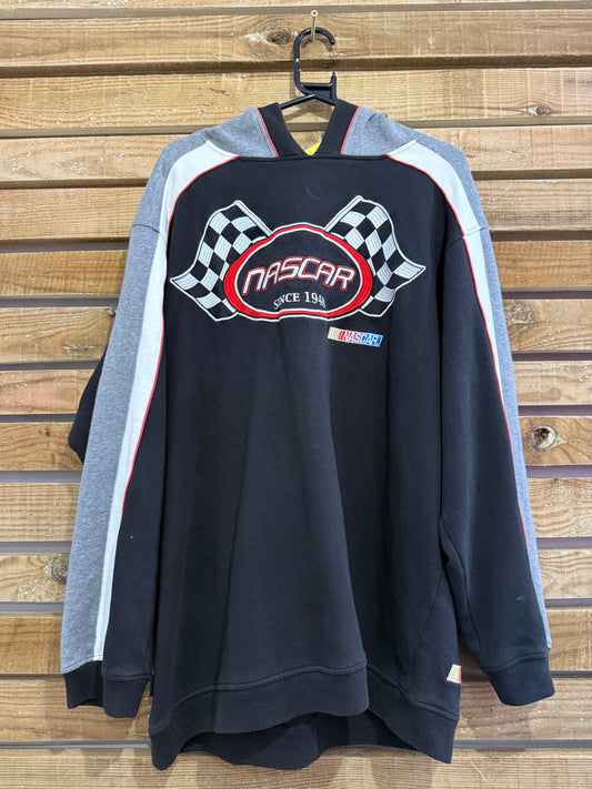 Vintage 90s NASCAR hoodie/ hooded sweater. Size Large. Workwear.