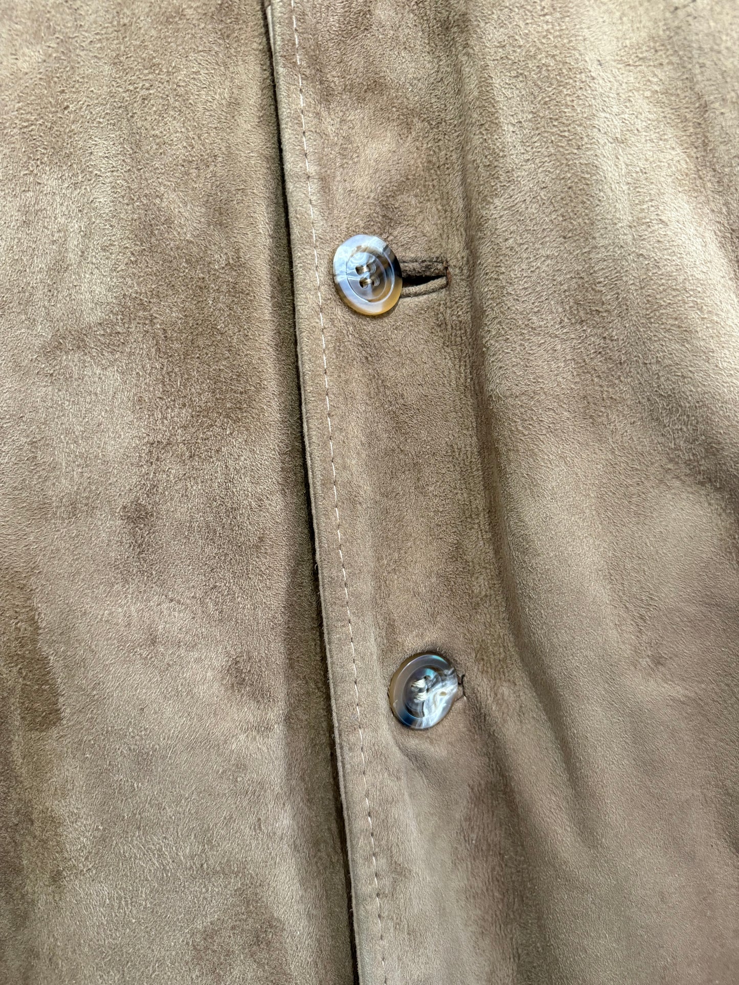 Vintage 70s sheepskin leather coat. Brown shearling. Size Medium.