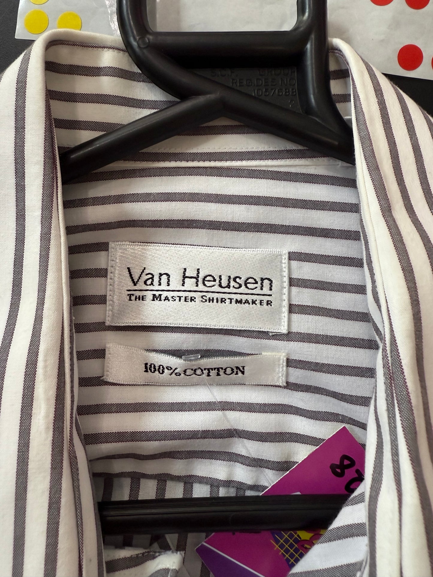 Vintage Y2K Van Heusen striped shirt. Size Large.