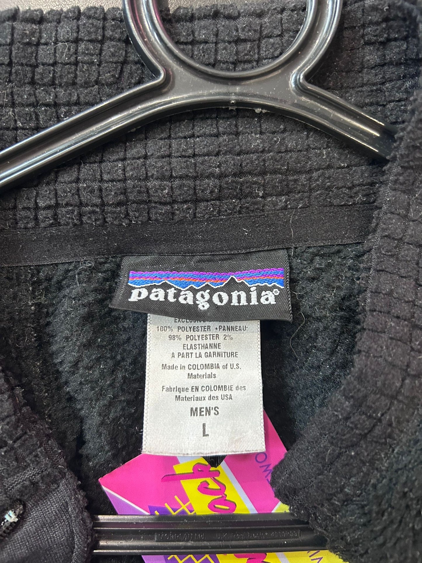 Vintage 90s Patagonia Fleece Jacket. Size large. Black.