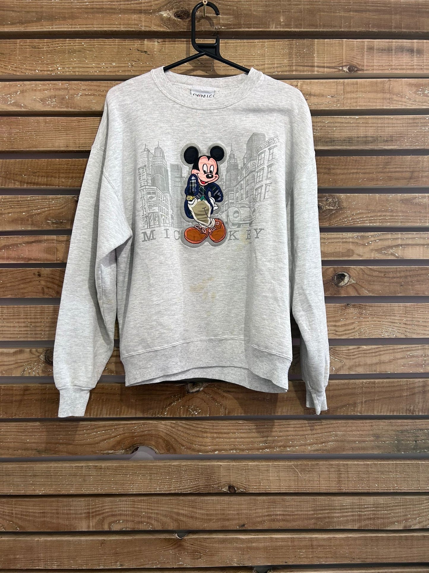 Vintage RARE 80s Disney Mickey Mouse sweater. USA. Size Large. Grey