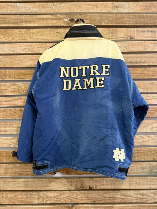 Vintage 90s Champion Notre Dame Fighting Irish sports jacket/coat. Size XL