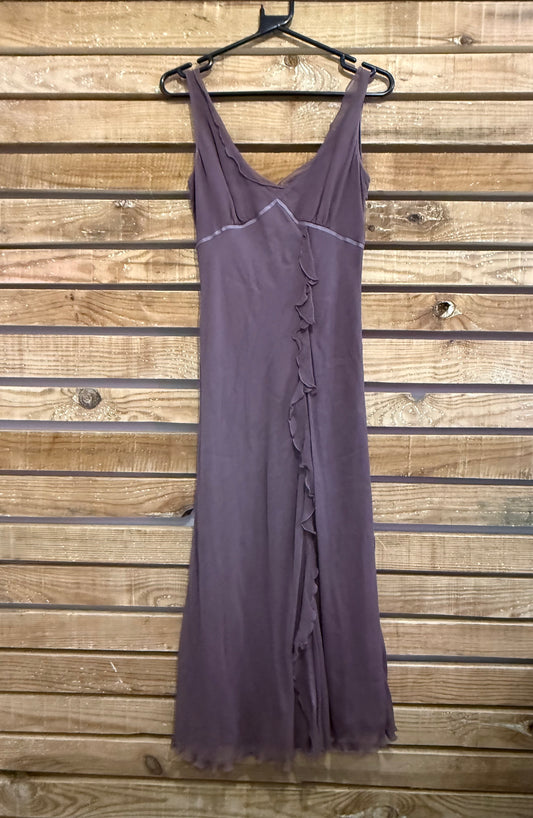 Vintage Y2K brown Jigsaw Dress. Wedding/ evening/ holiday/ prom. Size 8