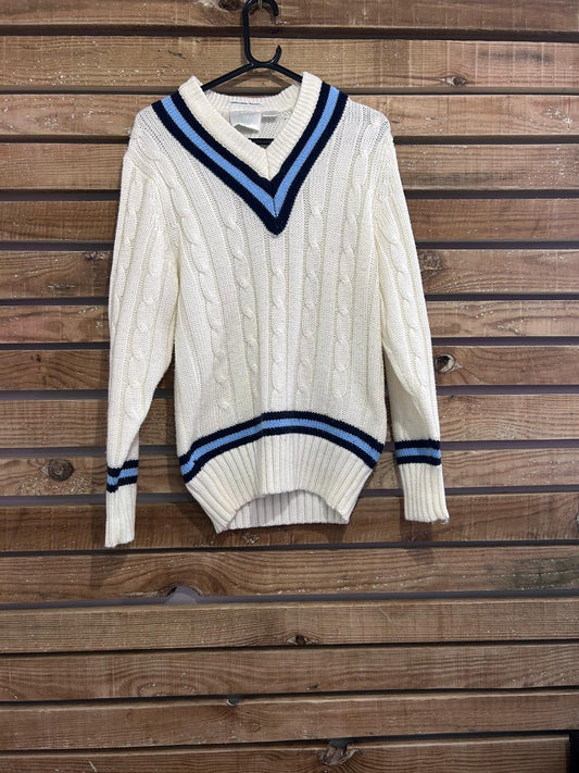 Vintage 80s cricket Jumper. Jonathan Batty - England player. Size small.