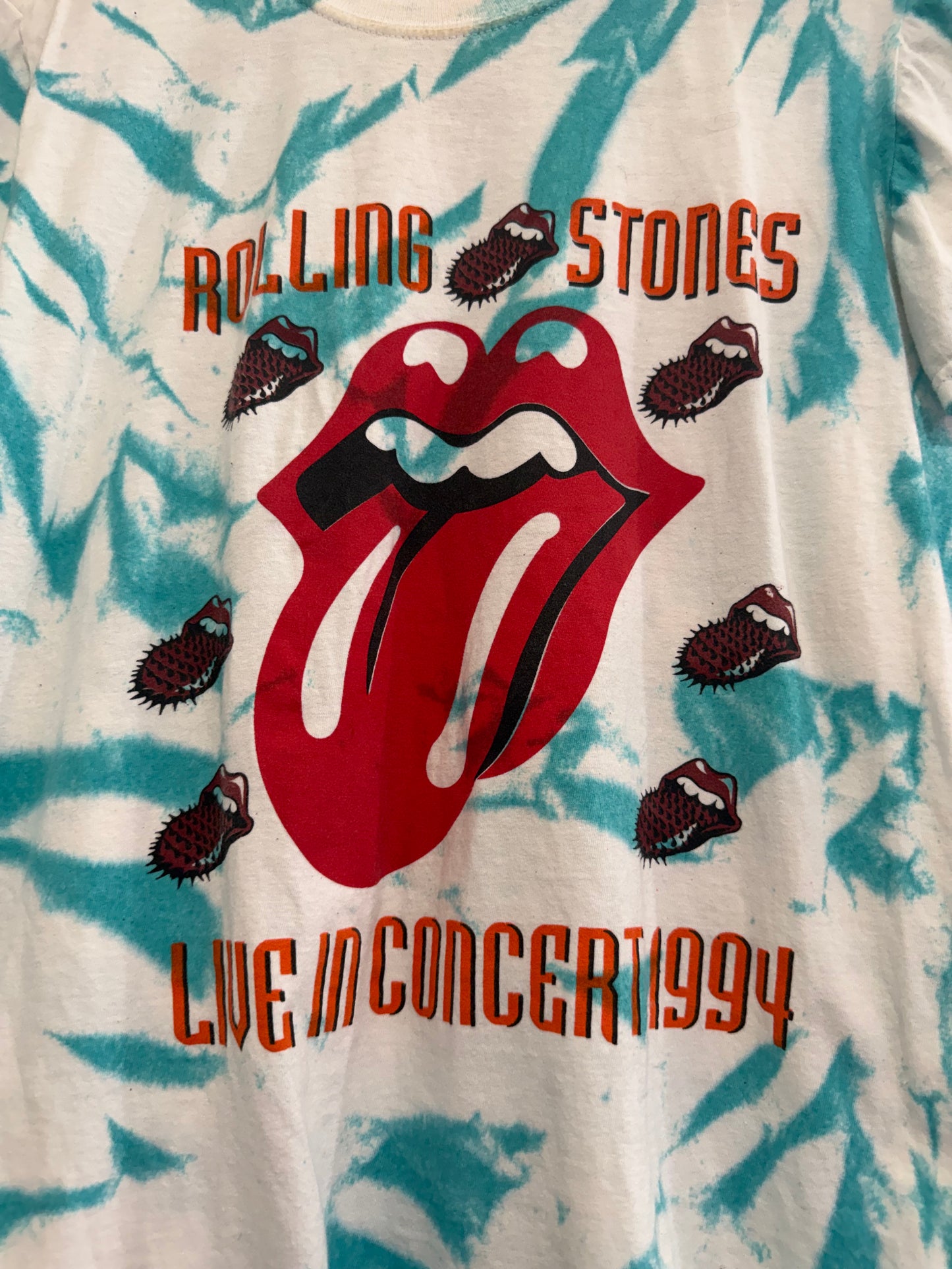 Vintage 90s The Rolling Stones - Voodoo Lounge Graphic T-shirt. Tie dye. Size small.