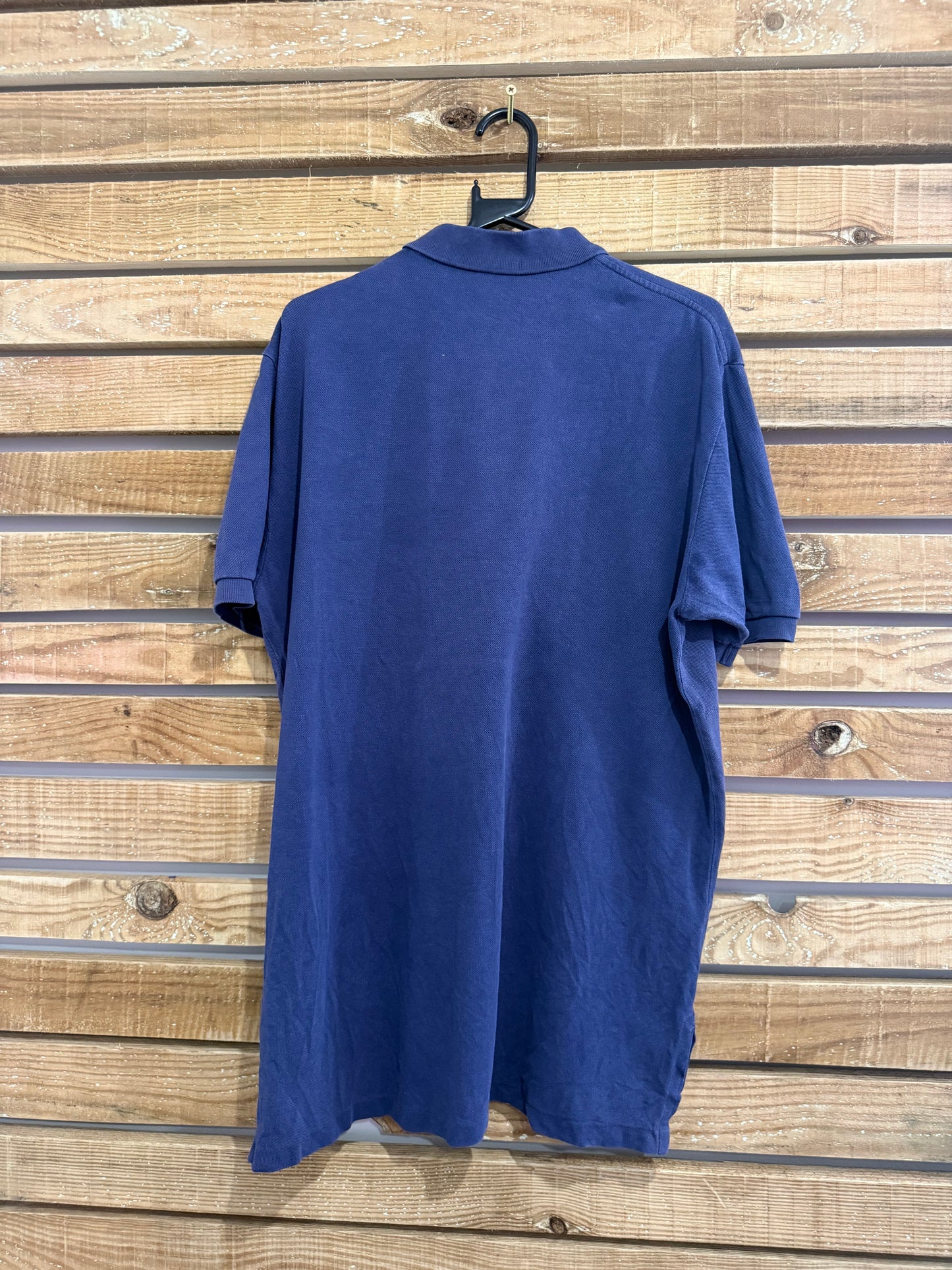 Vintage 90s Ralph Lauren pony polo shirt. Navy Blue. Size Large.
