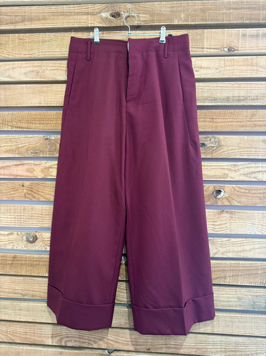 Marni wool culotte trousers. EU42. 31” waist. 24” leg. Size UK10-12. Wine