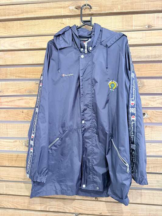 Vintage 90s Champion Pro Rugby windbreaker/ shell jacket. Size XXL. Festival. USA