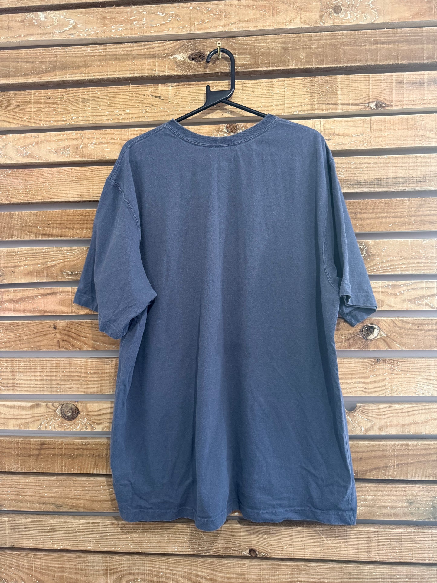 Carhartt logo pocket t-shirt. Navy blue. Workwear/ cowboy/ USA. Size XL.