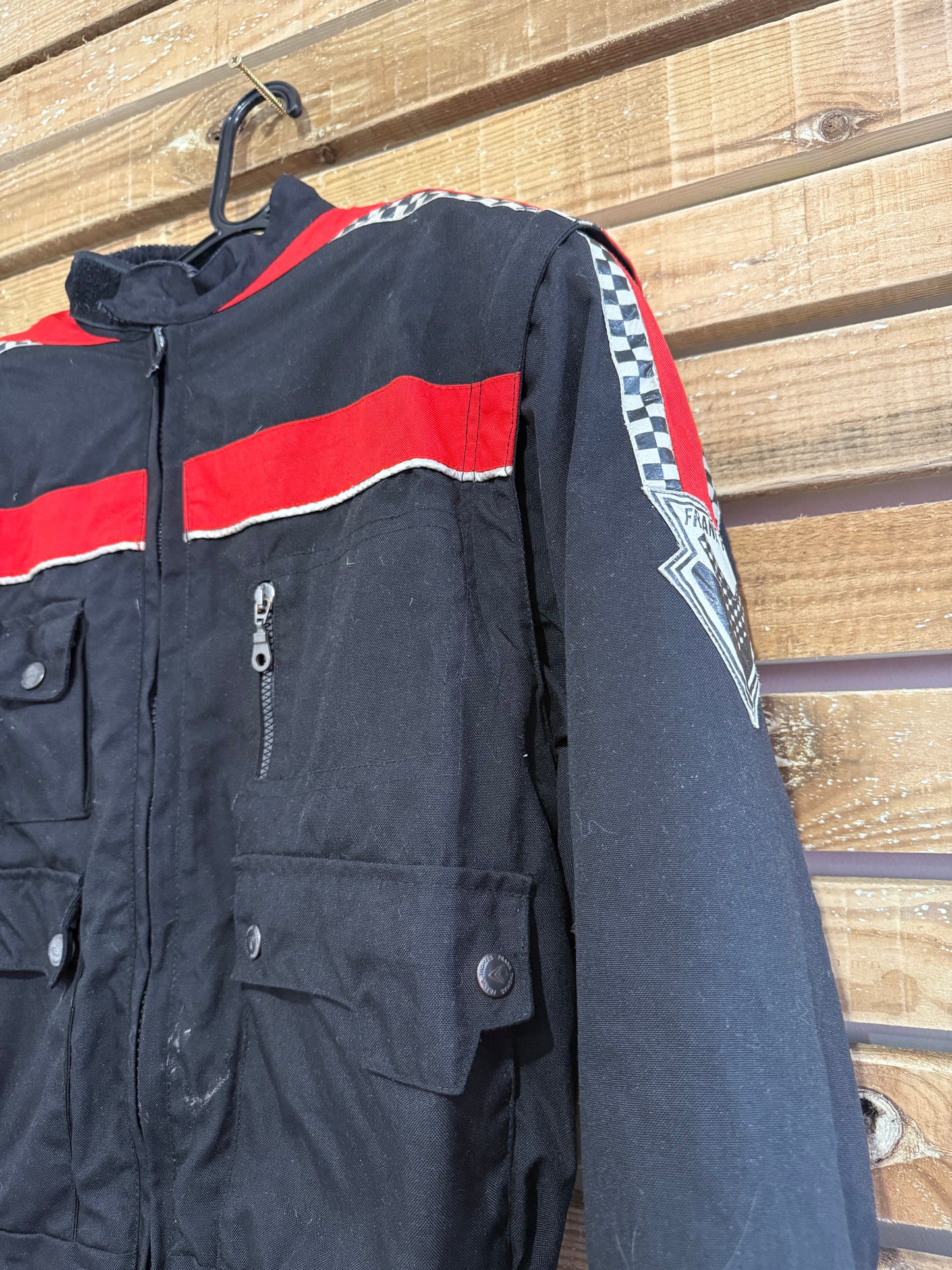 Vintage Y2K Frank Thomas racing/ biker jacket. Size Medium.