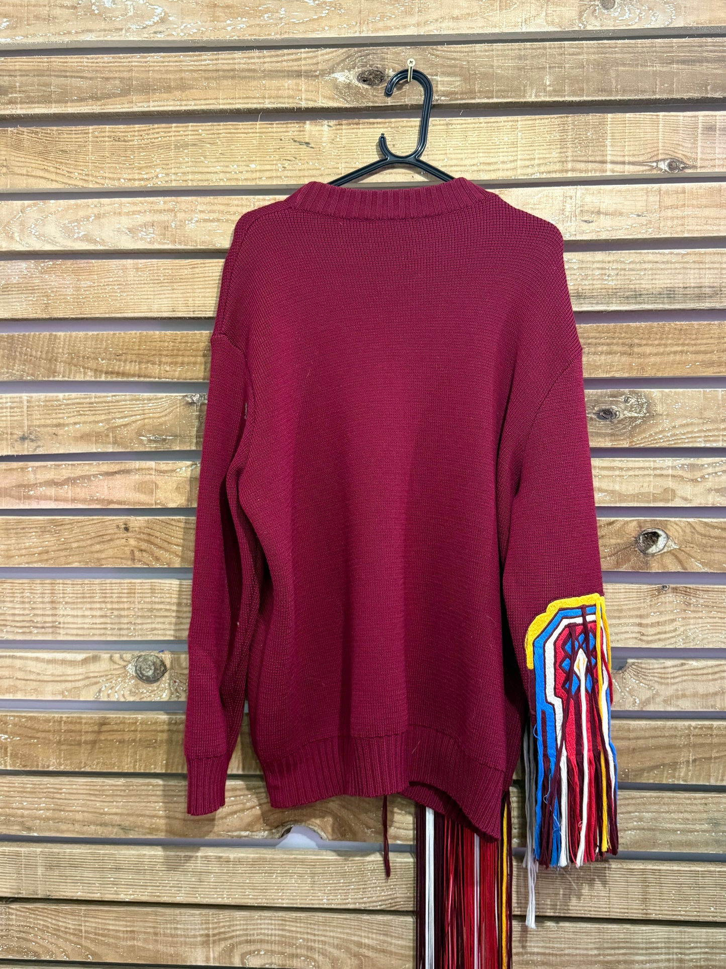 Oscar de la Renta yarn fringe jumper/sweater. Size Medium.