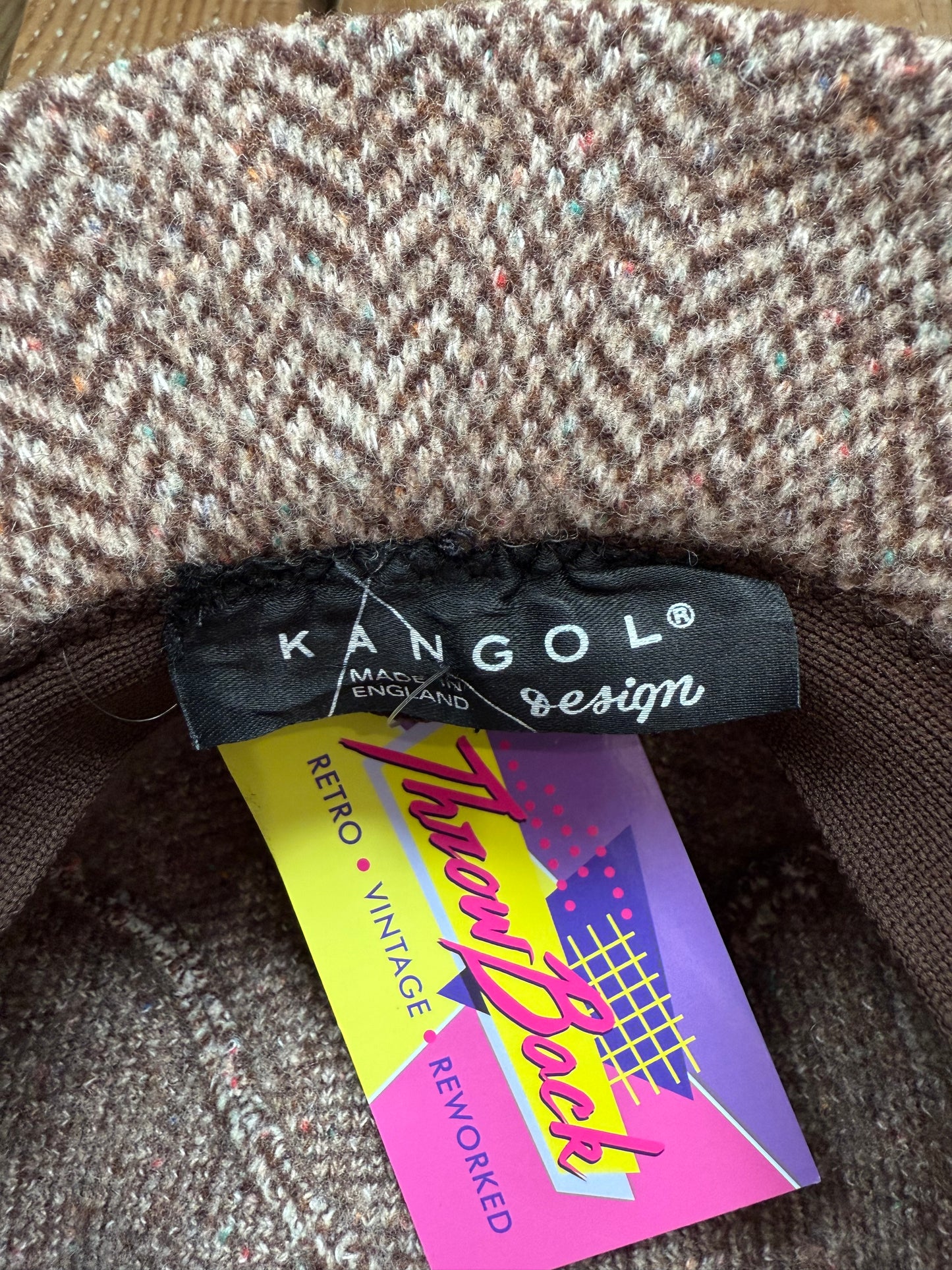 Vintage 90s Kangol Wool Tweed Hat.