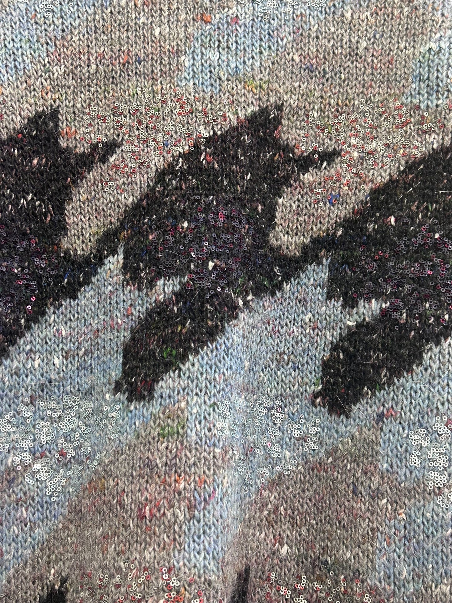 Chanel houndstooth winter knit jumper/ sweater. Ski/ Christmas. Size 36, size medium.