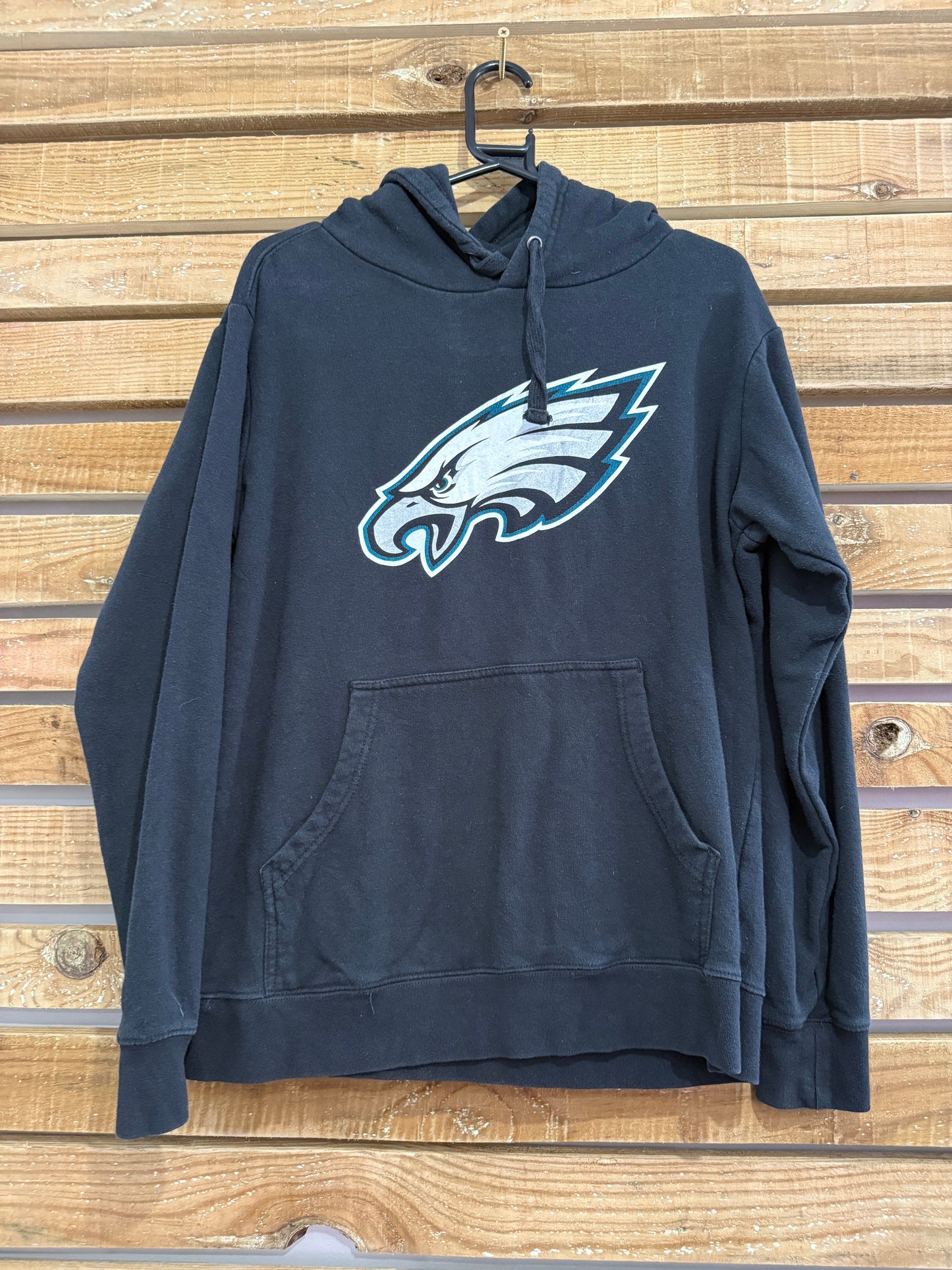 Vintage 90s NFL Philadelphia Eagles hoodie/ hooded sweater. Black. Size Medium.