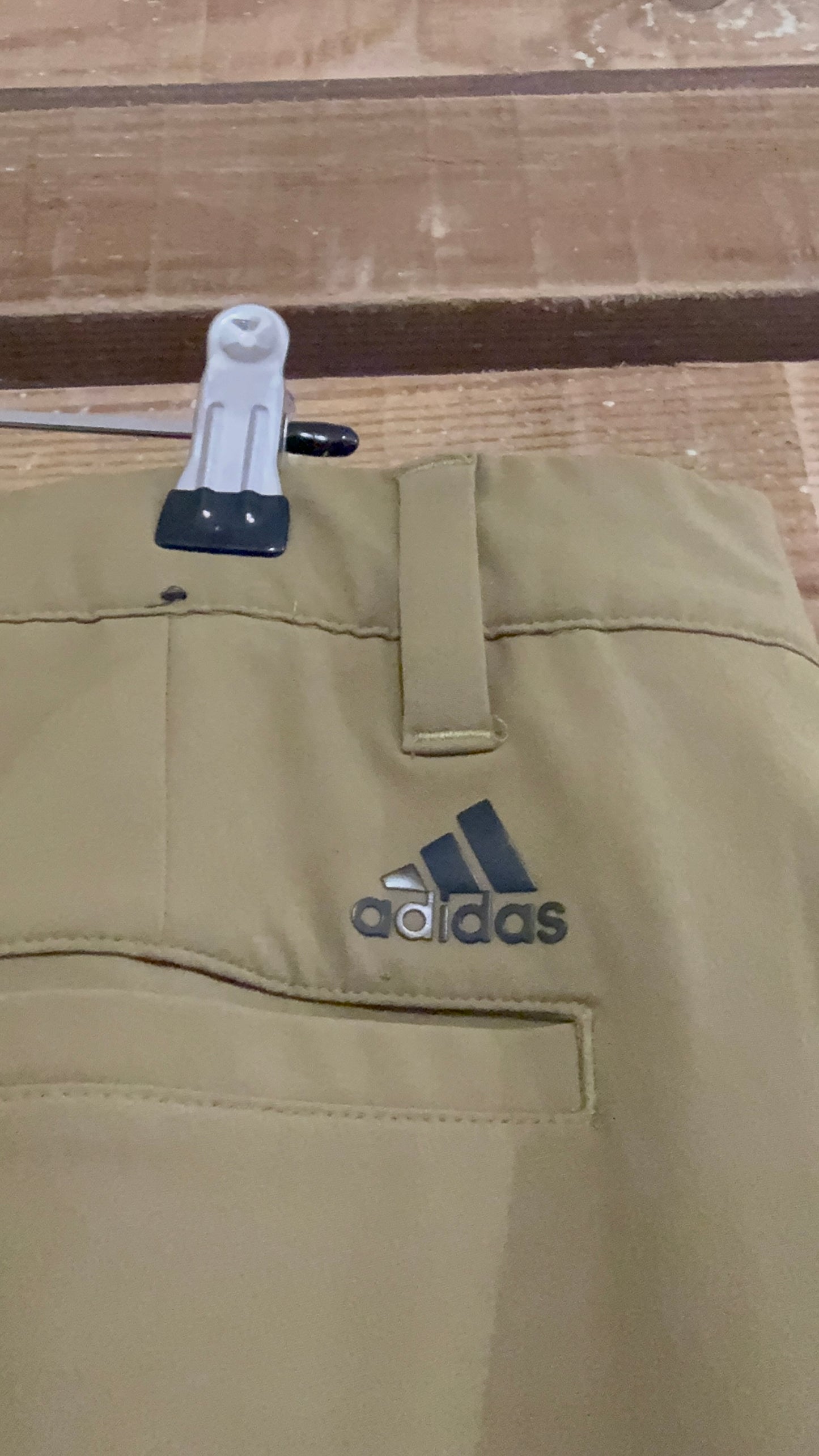 Adidas golf sports shorts. Size 34” waist. Khaki.