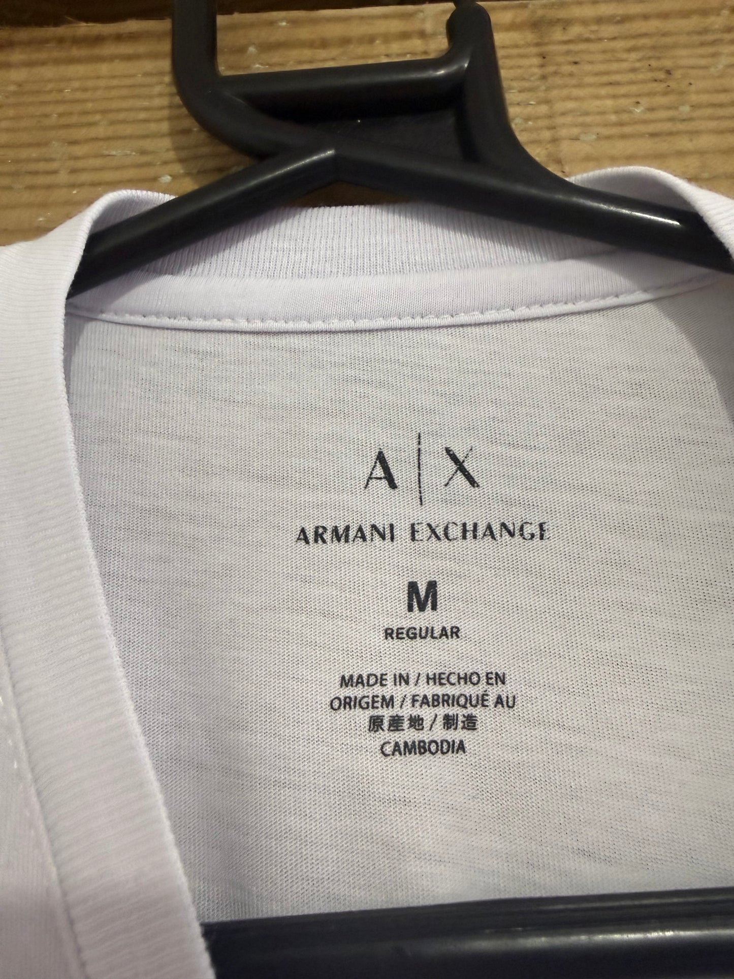 Armani Exchange logo T-shirt. Cotton Crewneck. White. Size Medium.