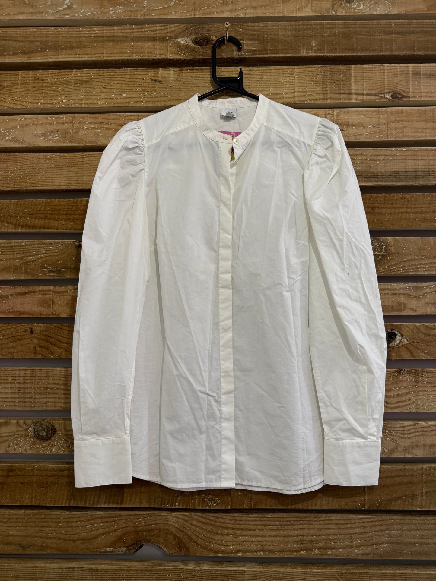 Iris & Ink white shirt/ blouse. Puff sleeve. Size UK10