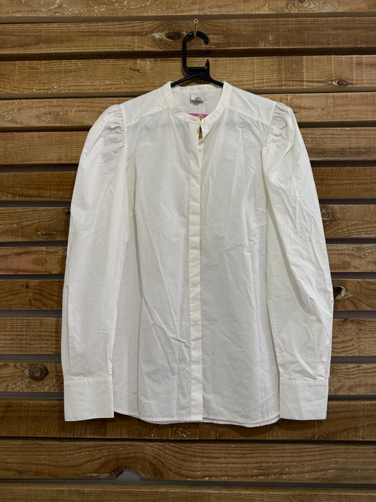 Iris & Ink white shirt/ blouse. Puff sleeve. Size UK10