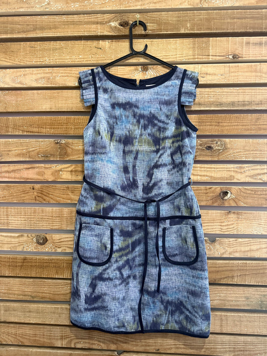 Hobbs patterned shift dress. Blue. Size UK10. Office/ party/ wedding.