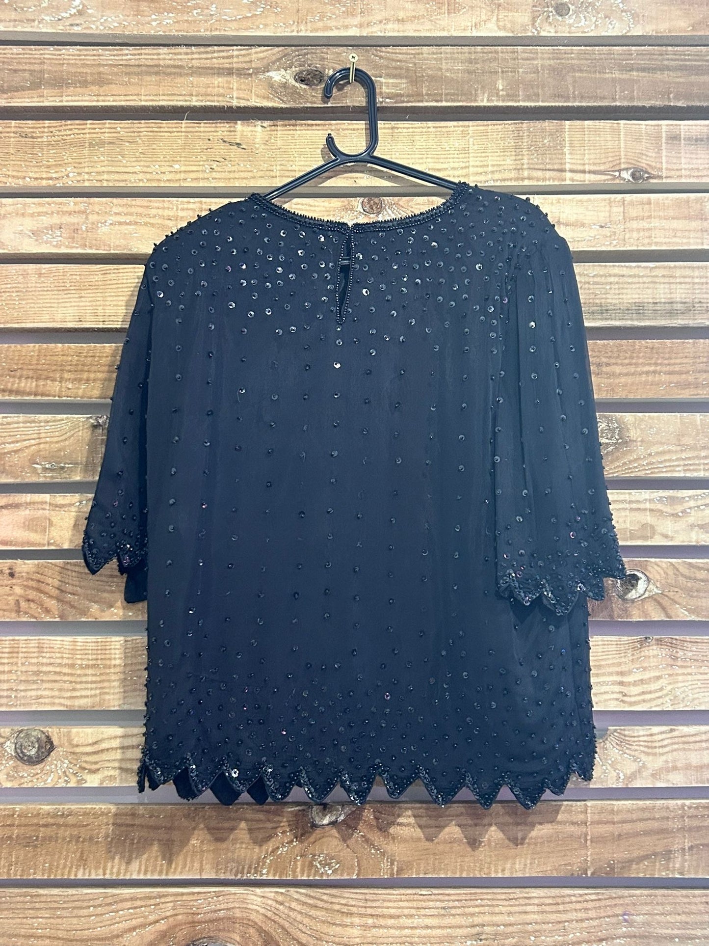 Vintage 80s beaded top. Free sizing. Christmas/ party/ winter