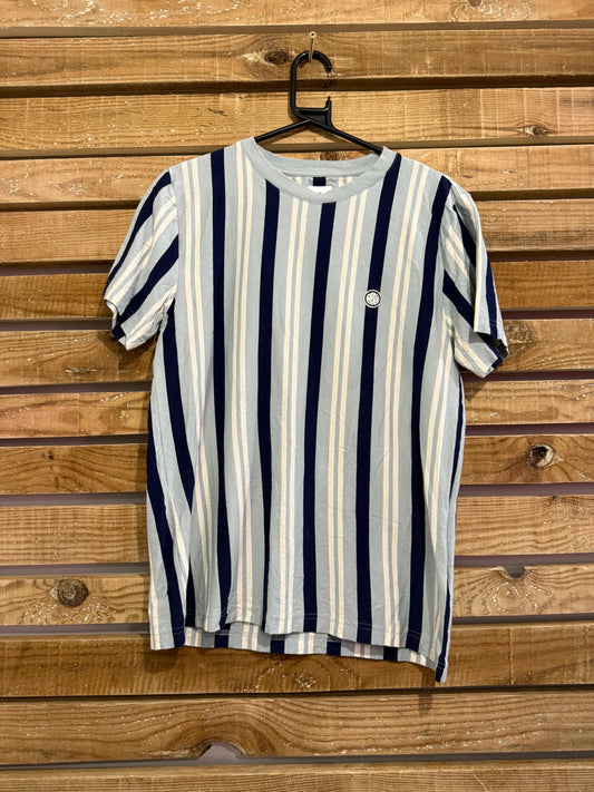Vintage Y2K Pretty Green Stripe t-shirt. Size Small. Oasis.