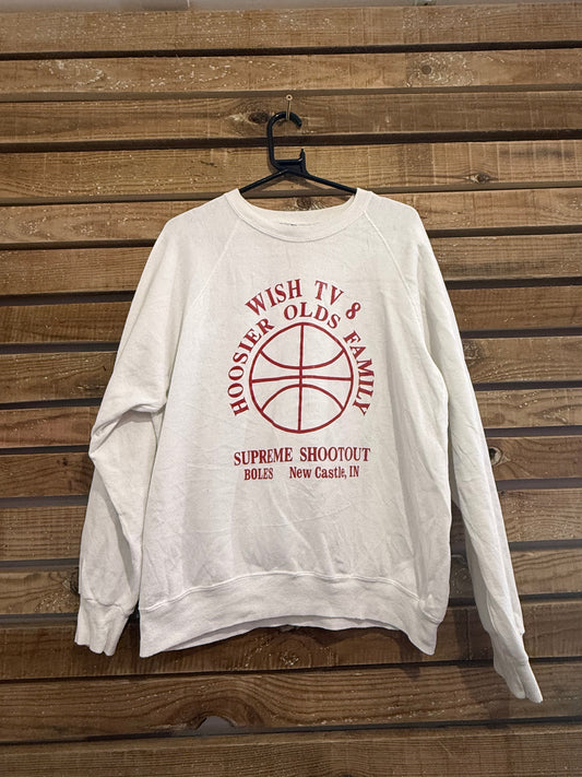 Vintage 90s Lee American supreme shootout spell-out sweater/ sweatshirt. USA. Size XXL