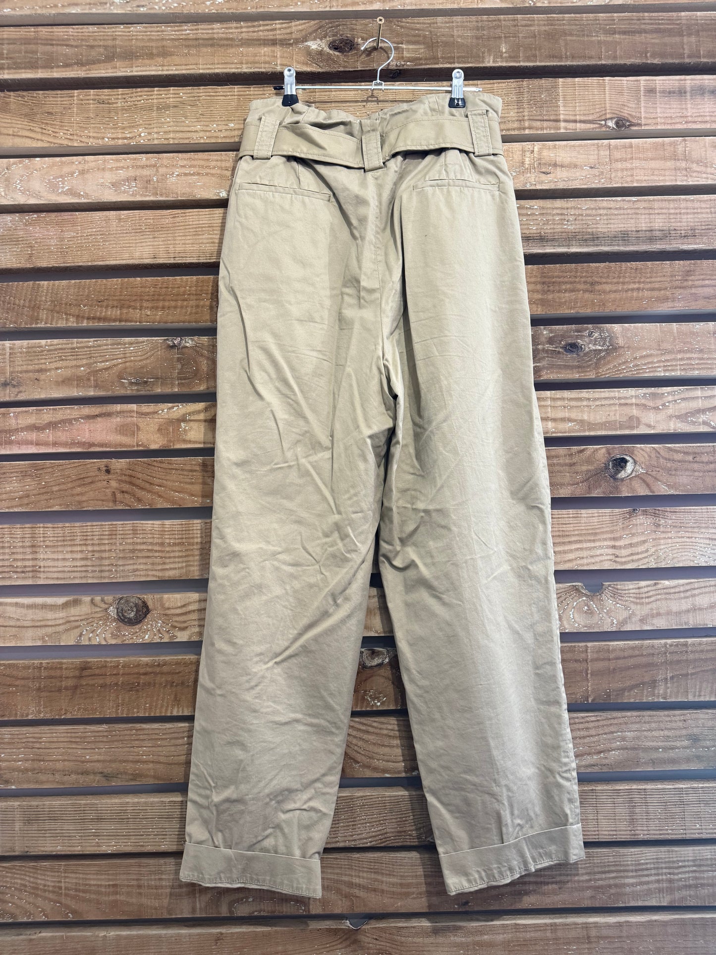Sandro tapered beige trousers. Size UK10, 30” waist. 38 label
