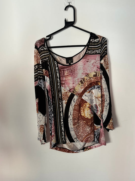 Vintage Y2K Roberto Cavalli print T-shirt. Size Large