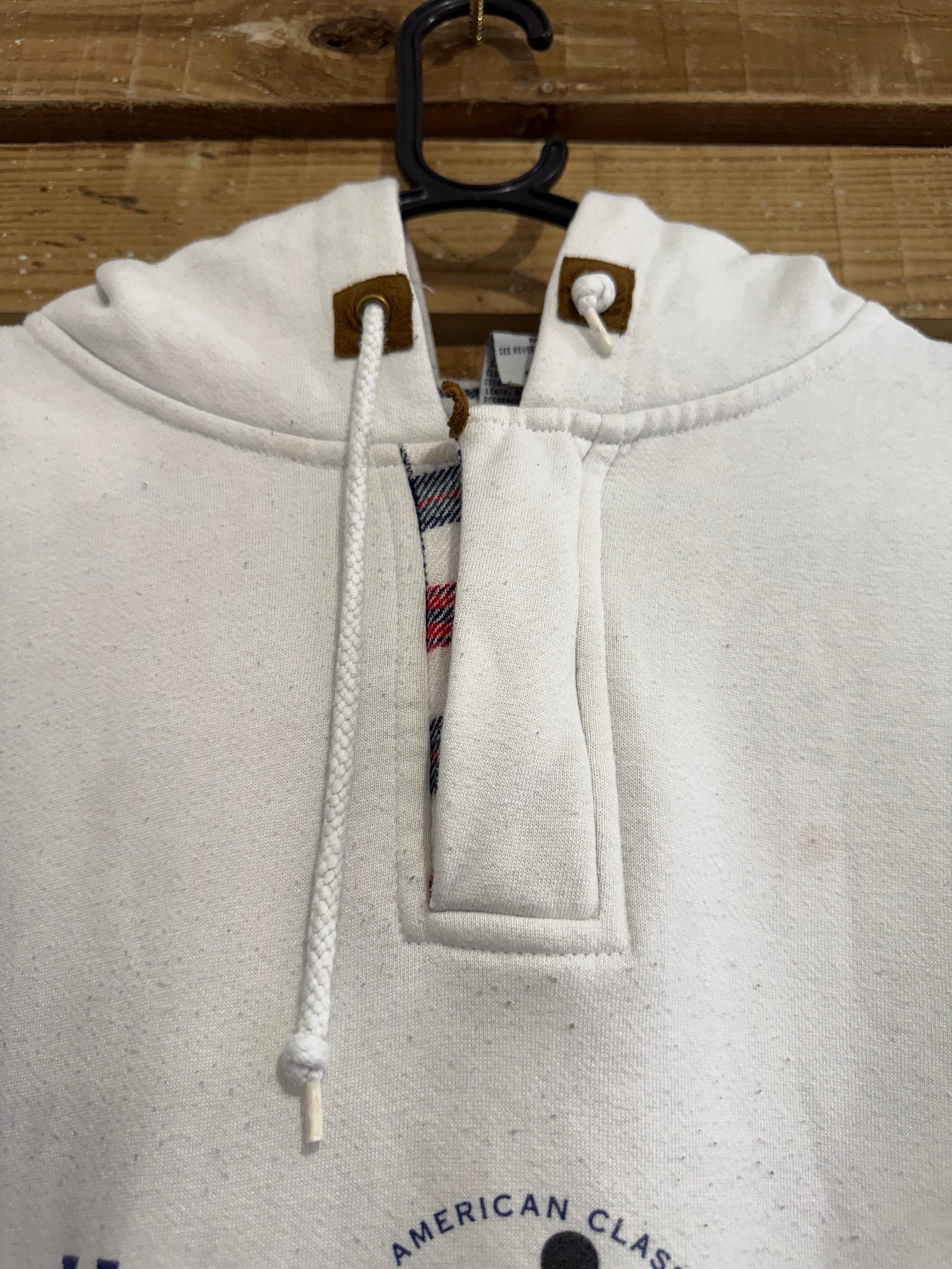 Vintage 80s Disney Mickey Mouse hoodie/ hooded sweater. White. Size Large.