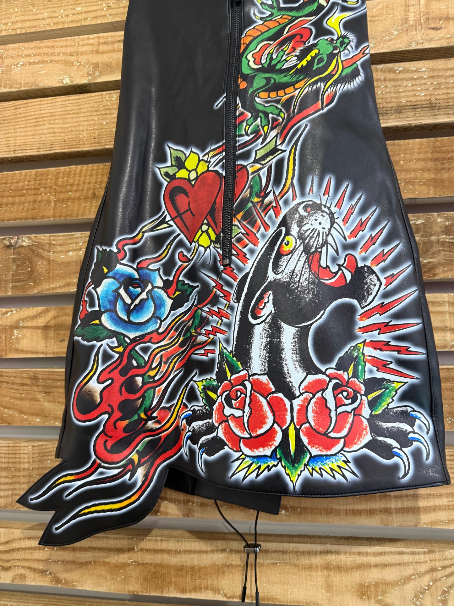 Ed Hardy x Namilia strapless dragon tattoo print mini dress. Size XS. Festival/ Rave