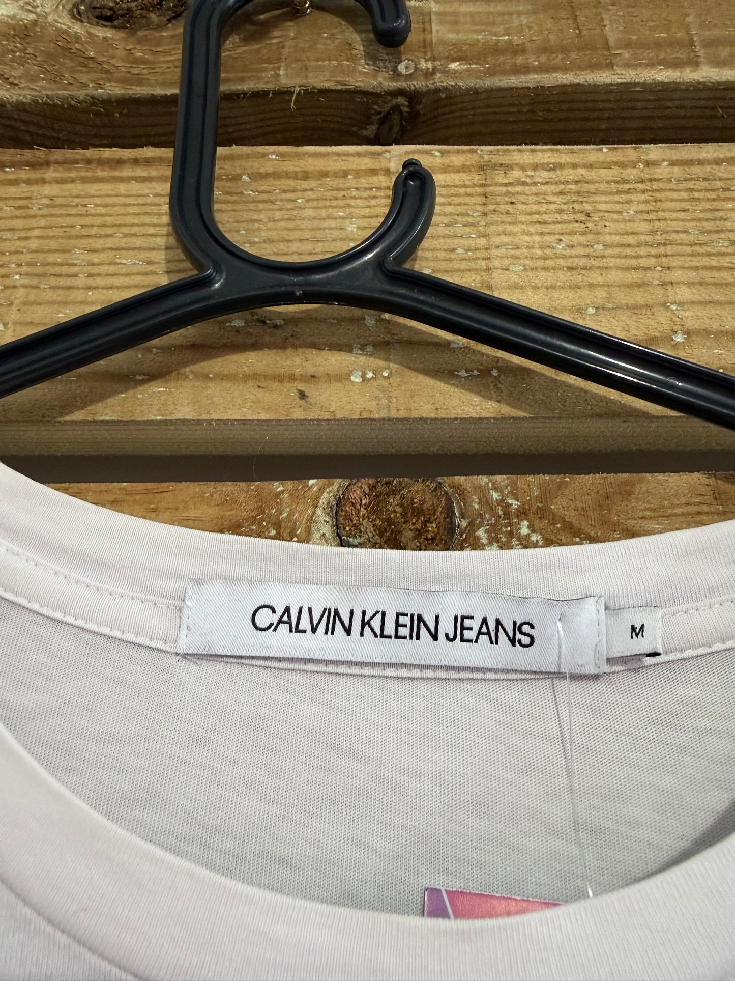 Vintage Y2K Calvin Klein logo T-shirt. White. Size Medium.