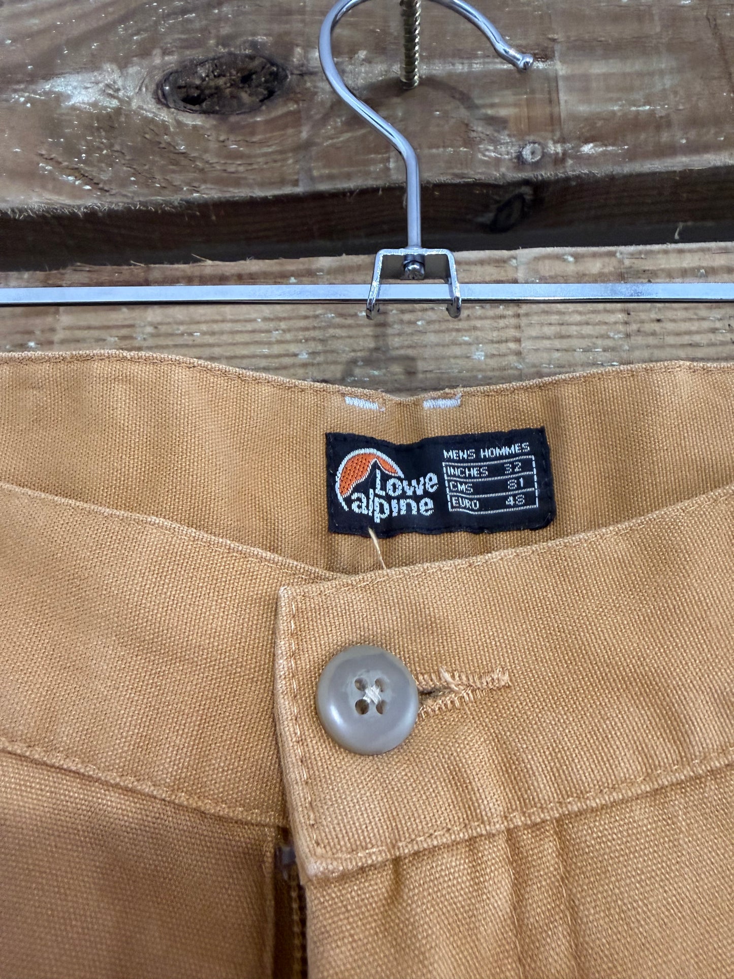 Lowe Alpine walking shorts. Hiking/ Climbing. Sand. 32” waist.