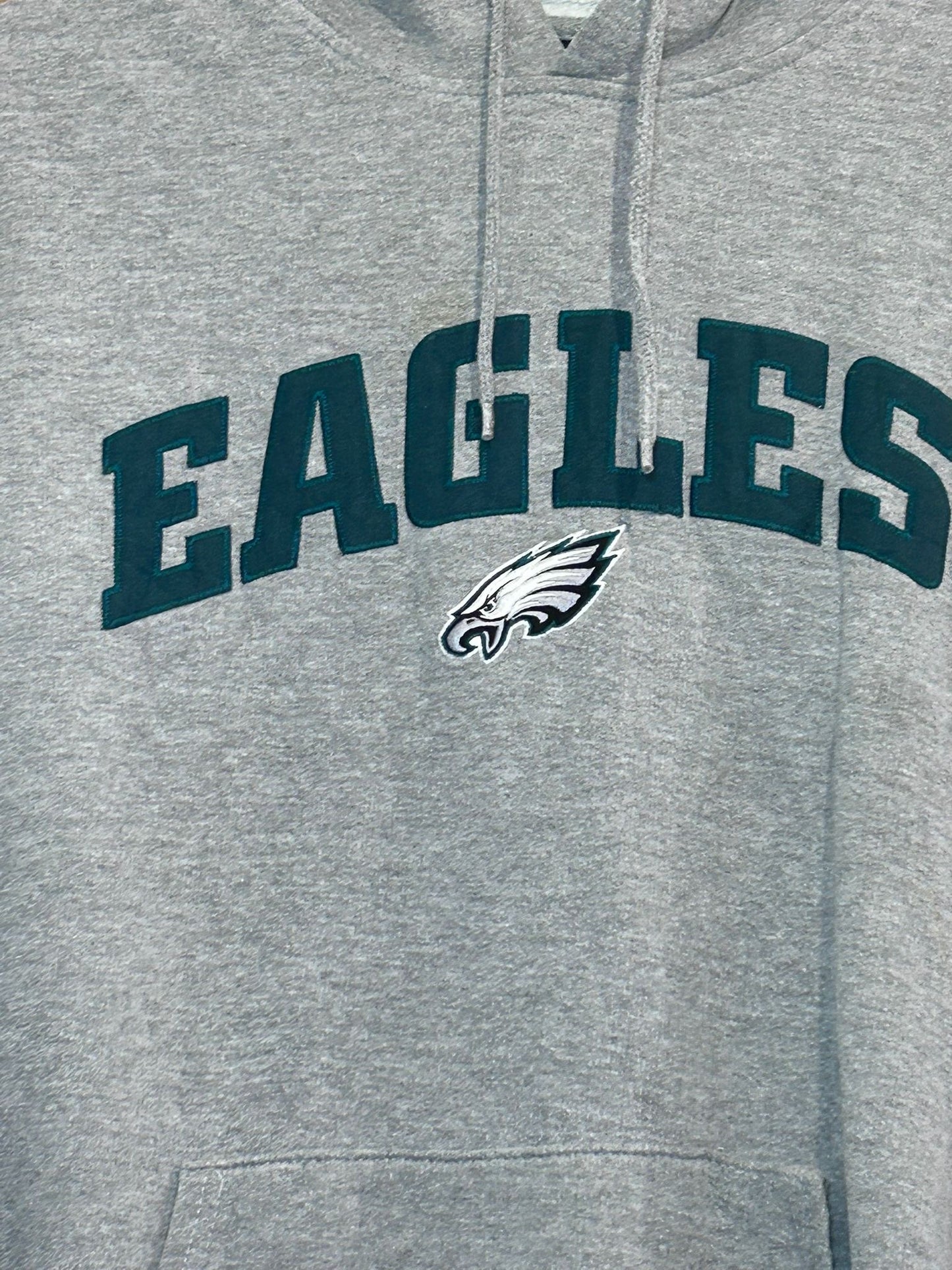 Vintage 90s NFL Philadelphia Eagles hoodie/ hooded sweater. Grey. Size Large