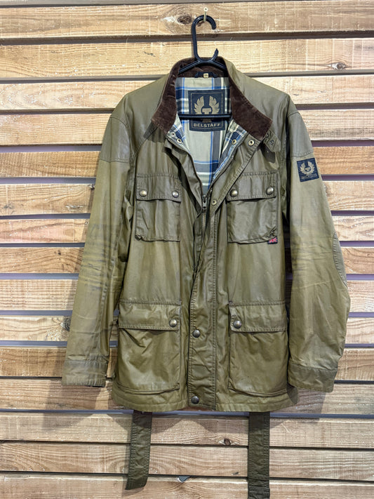 Belstaff Trailmaster waxed jacket. Green. Size small. 42” chest.