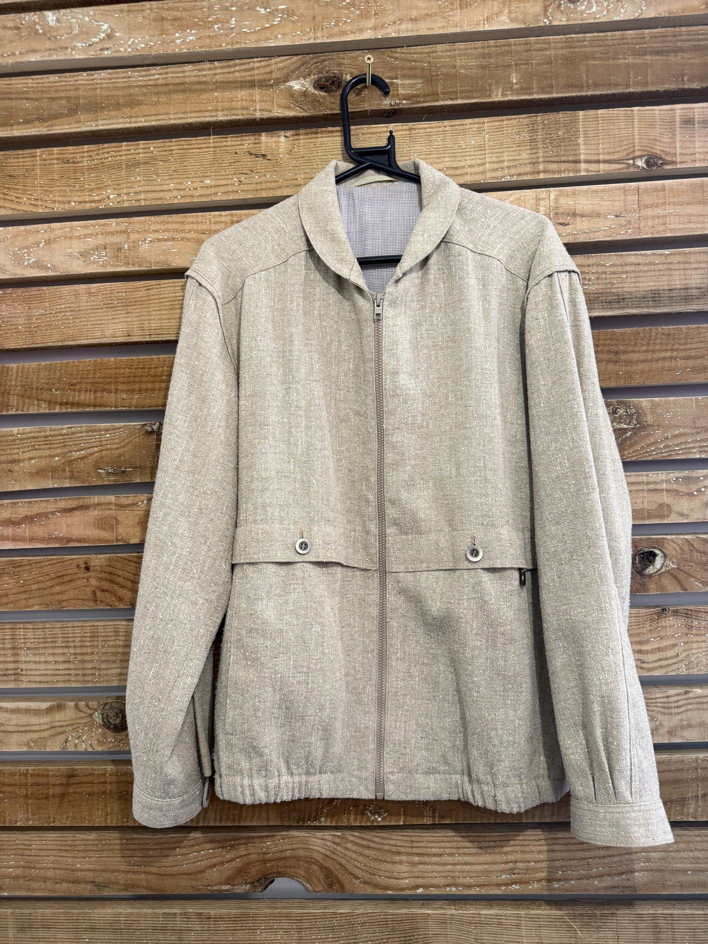 John Slim vintage style 50s jacket. Beige. Rockabilly/ western. Size Large.