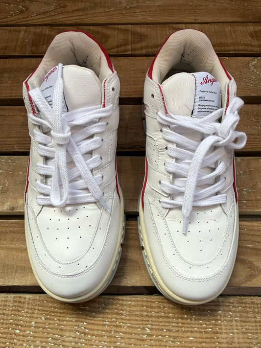 Axel Arigato Red and white trainers/ sneakers. UK6.5. EU40