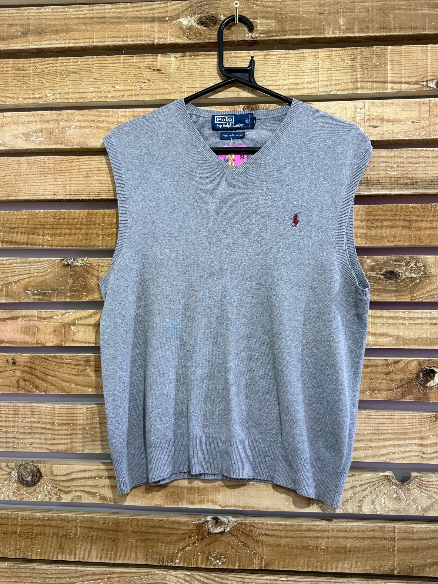 Vintage Y2K Ralph Lauren knitted vest jumper/ sweater. Grey. Size small.