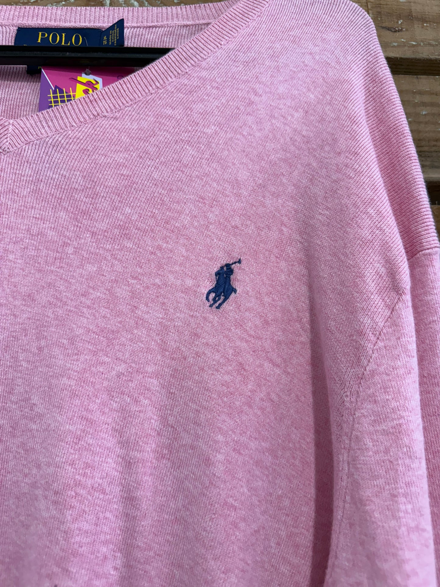 Vintage 90s Ralph Lauren jumper/ sweater. Pink Size XL